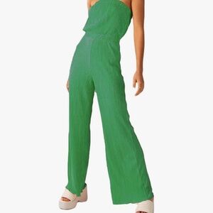 Green Strapless Jumpsuit